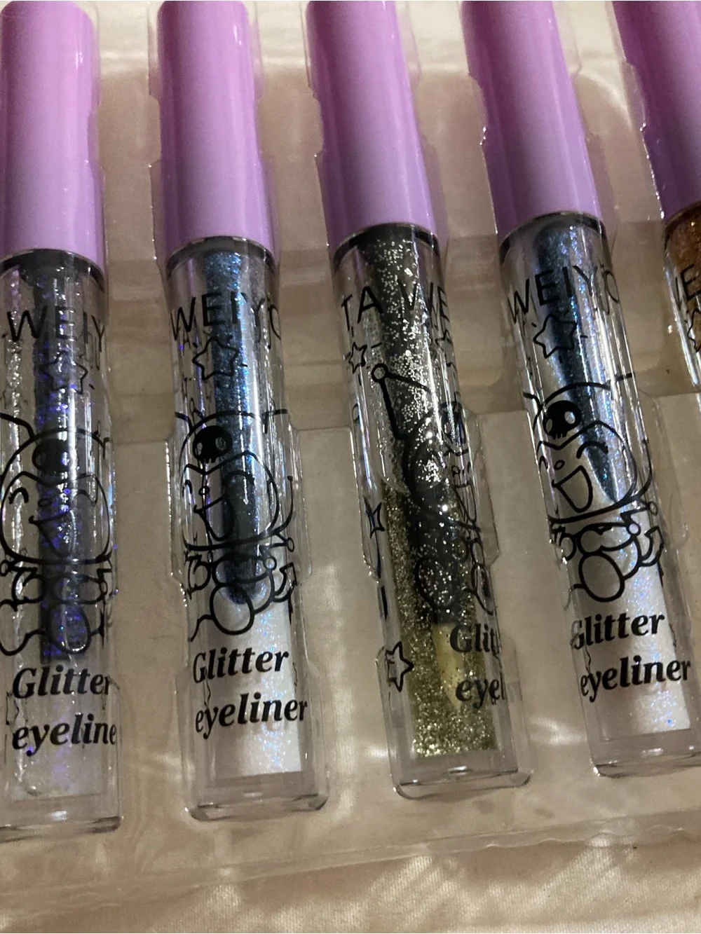 Purple Glitter Eyeliner - 6 Pack